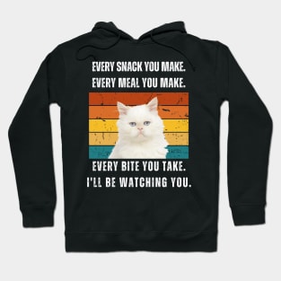 Every snack you make. Persian cat retro design Hoodie